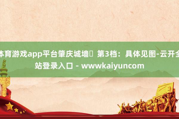 体育游戏app平台肇庆城墙	第3档：具体见图-云开全站登录入口 - wwwkaiyuncom