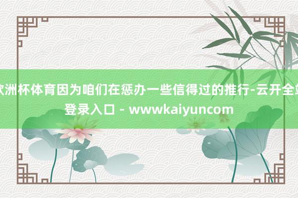 欧洲杯体育因为咱们在惩办一些信得过的推行-云开全站登录入口 - wwwkaiyuncom