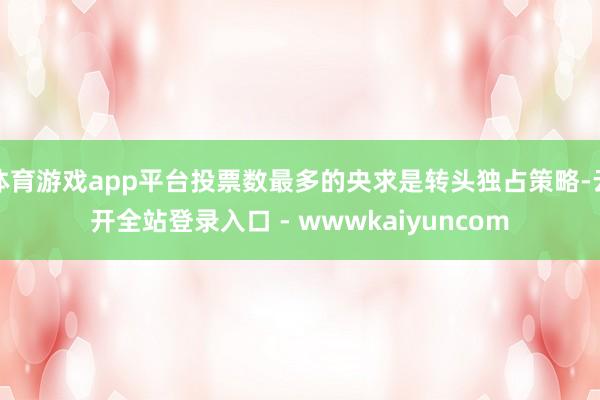 体育游戏app平台投票数最多的央求是转头独占策略-云开全站登录入口 - wwwkaiyuncom