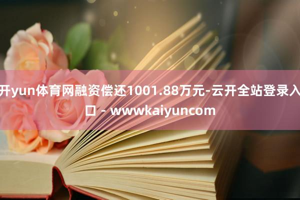 开yun体育网融资偿还1001.88万元-云开全站登录入口 - wwwkaiyuncom