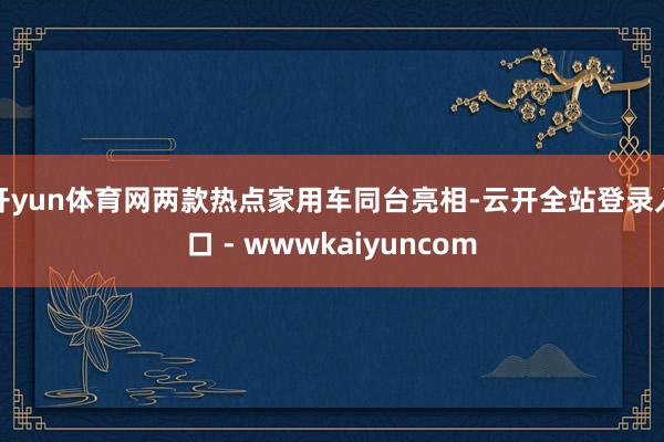 开yun体育网两款热点家用车同台亮相-云开全站登录入口 - wwwkaiyuncom