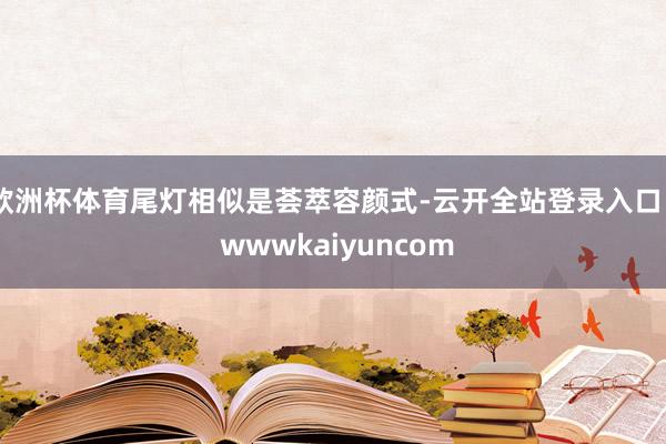 欧洲杯体育尾灯相似是荟萃容颜式-云开全站登录入口 - wwwkaiyuncom